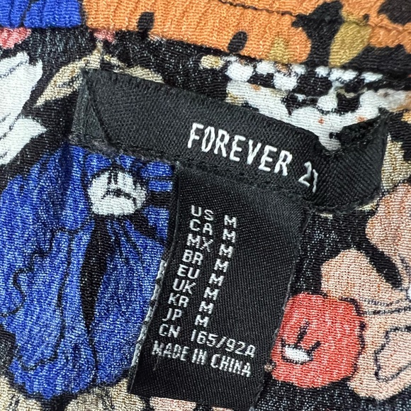 Forever 21 - Off the shoulder Floral Print Mini Dress (fall colors) - Med - Picture 3 of 3